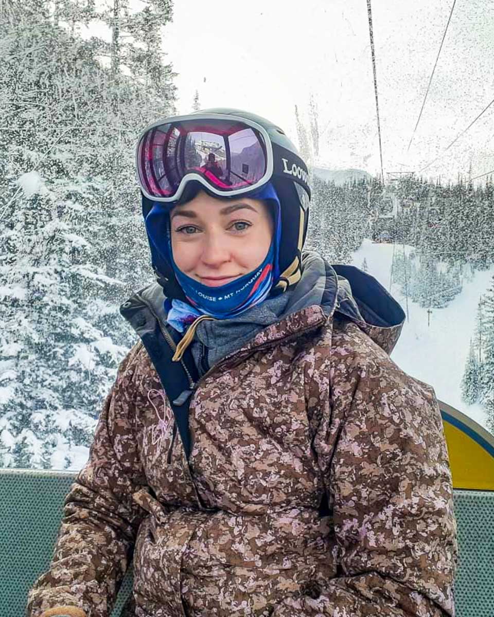 Bailey-on-the-Banff-Sunshine-Gondola-in-winter