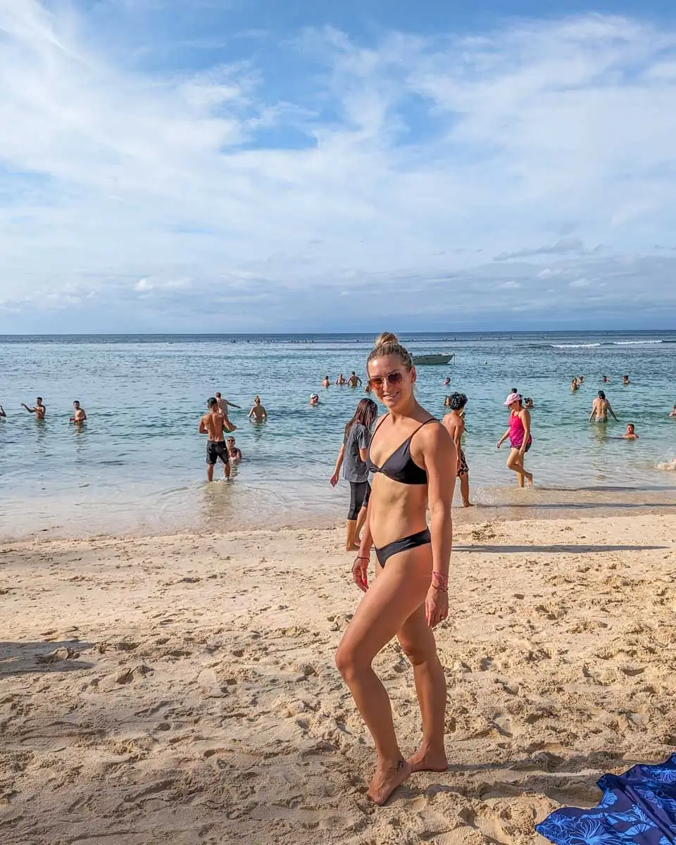 Bailey posing at Kuza Beach, Mexico