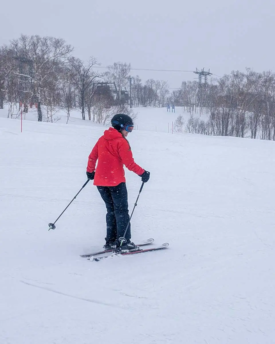 Bailey skiing near Jackson Hole Wyoming
