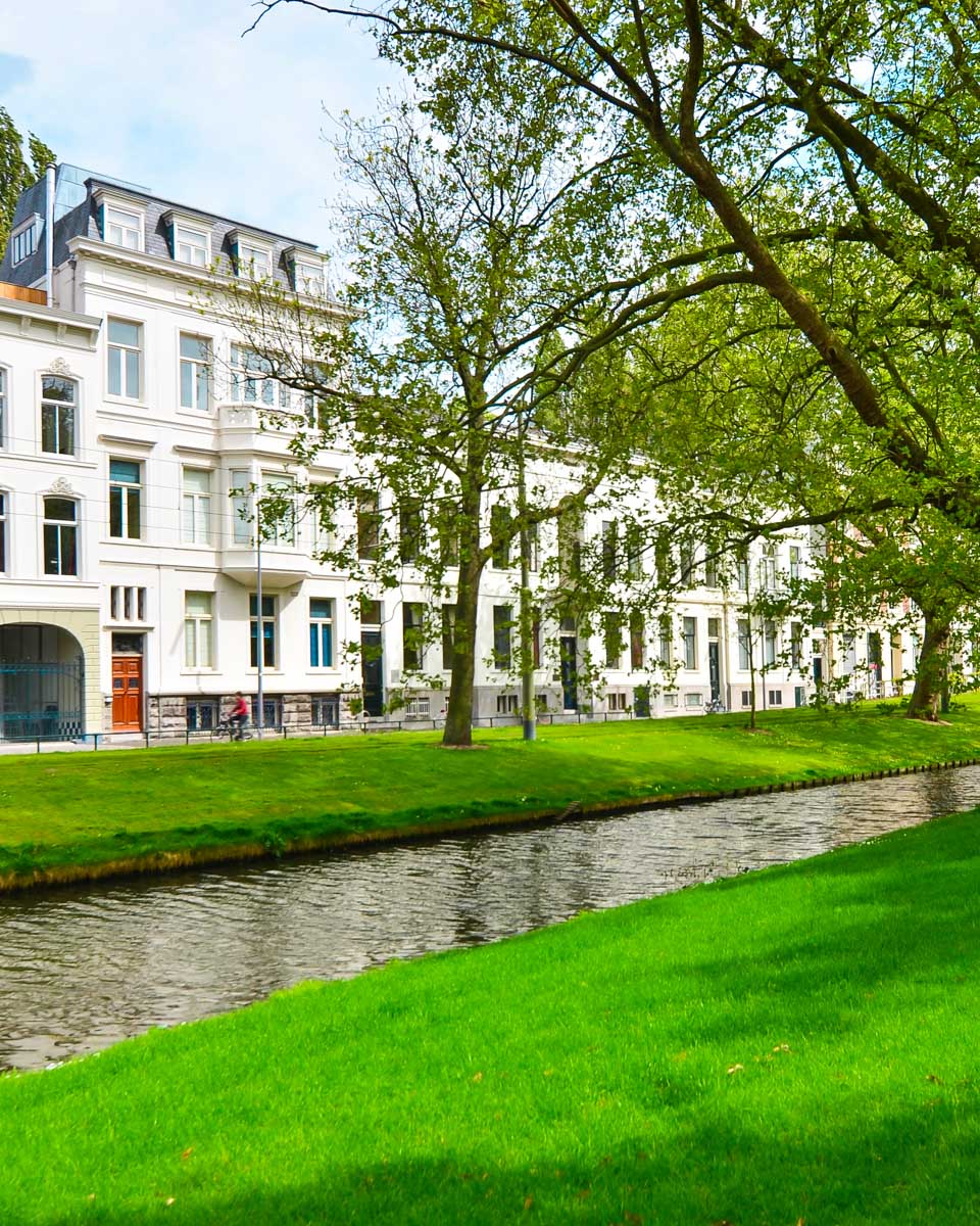 Beautiful Westersingel Street near Museumpark in Rotterdam