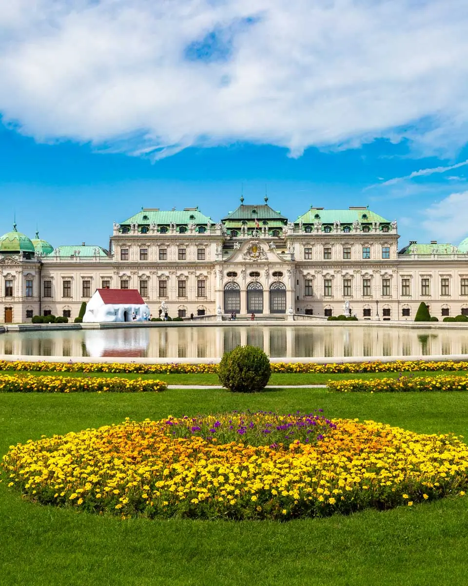 The stunning Upper Belvedere Palace in Vienna