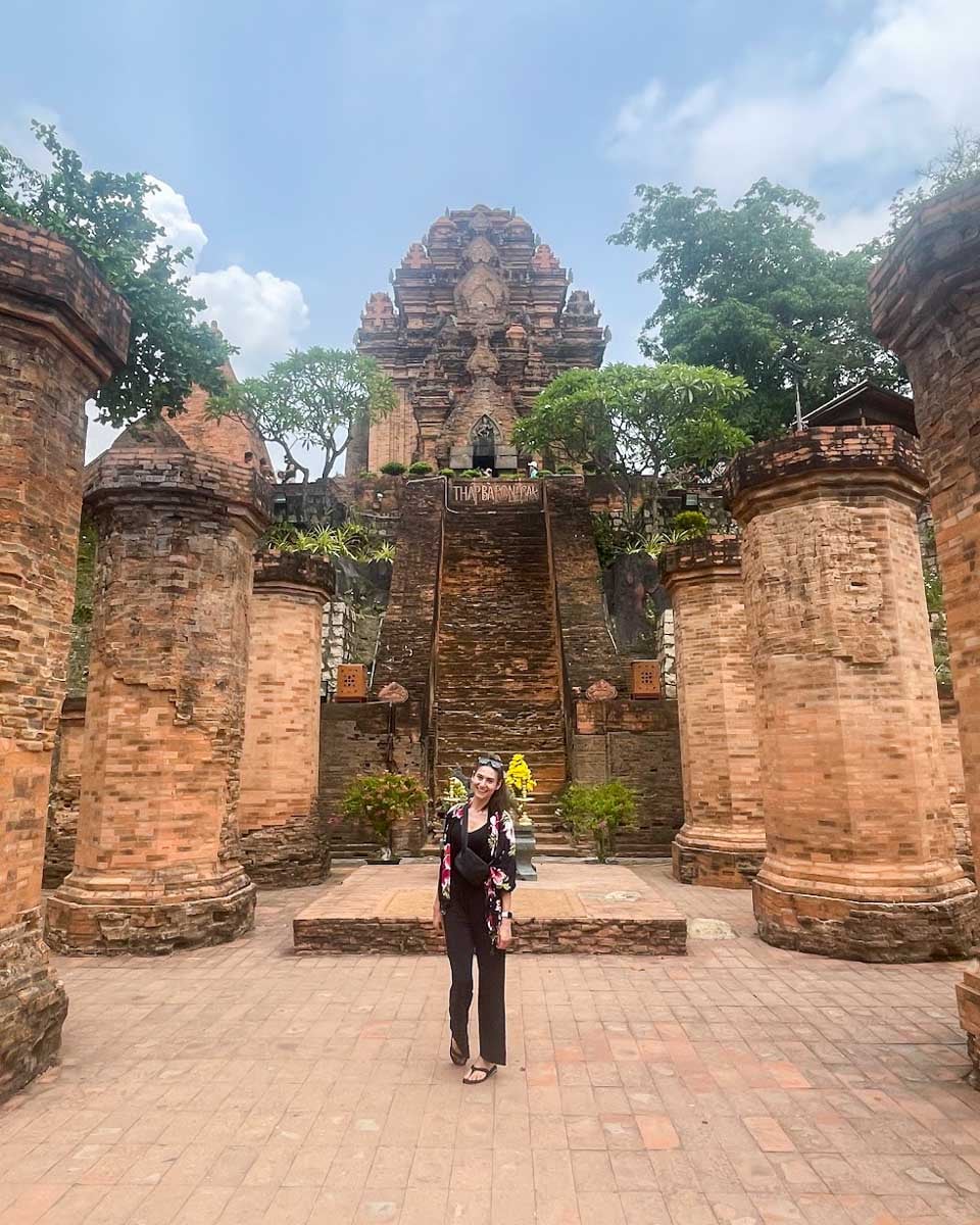 Brittni at the Po Nagar Cham Towers in Nha Trang, Vietnam