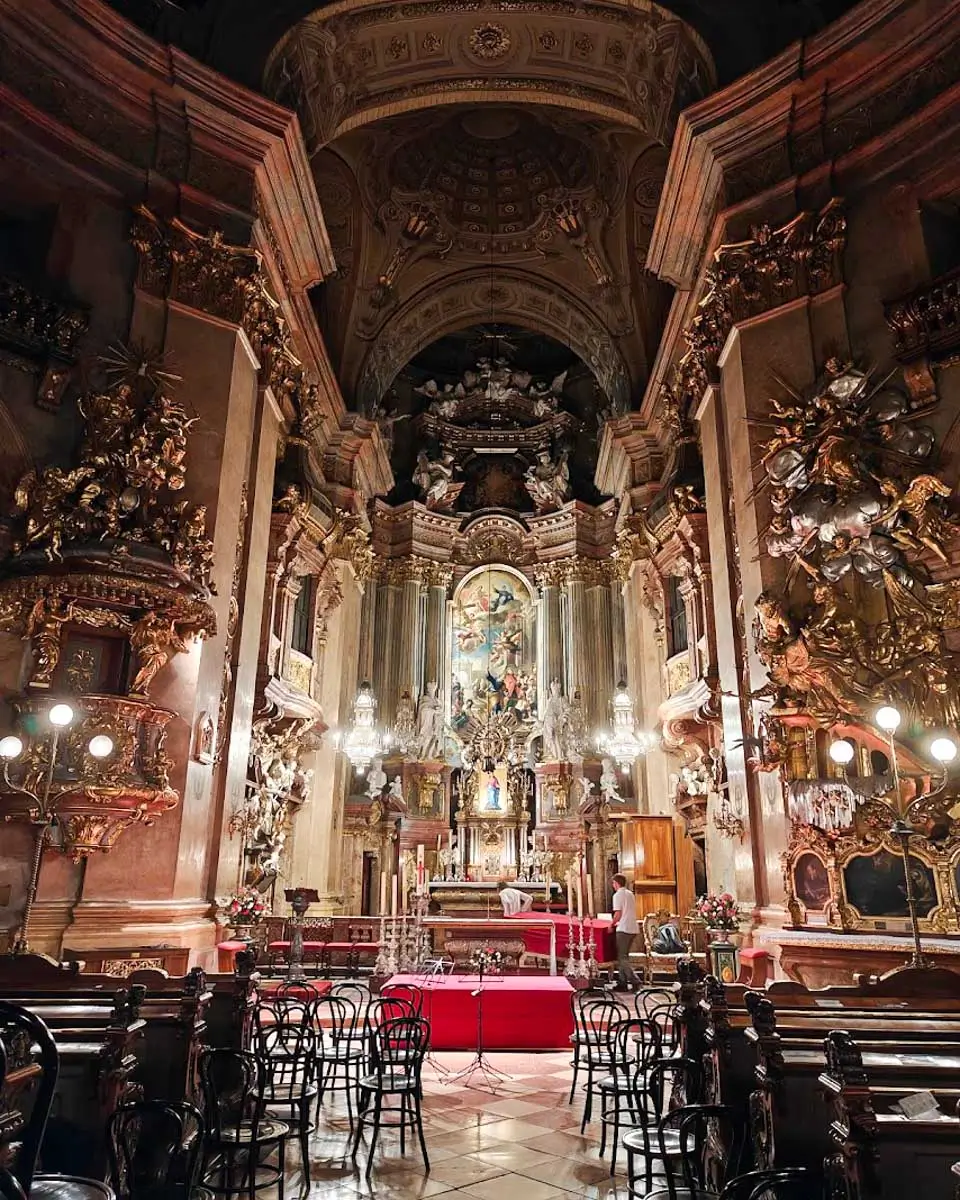 Candlelight concert inside St. Peter's Church, Vienna