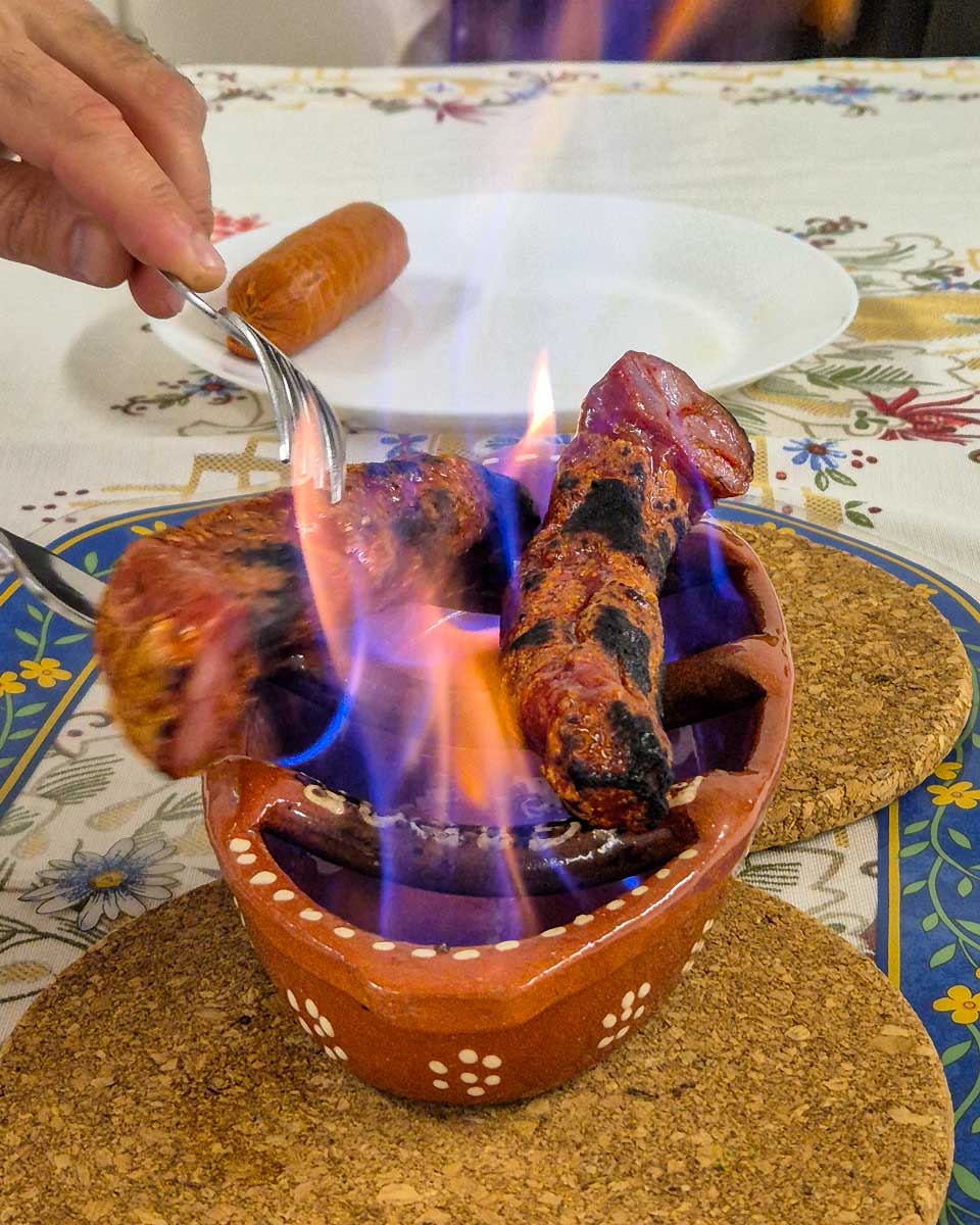 Chourico-a-Bombeiro-Portugese-chorizo-sausage-eaten-on-a-food-tour-in-Sao-Miguel-Portugal