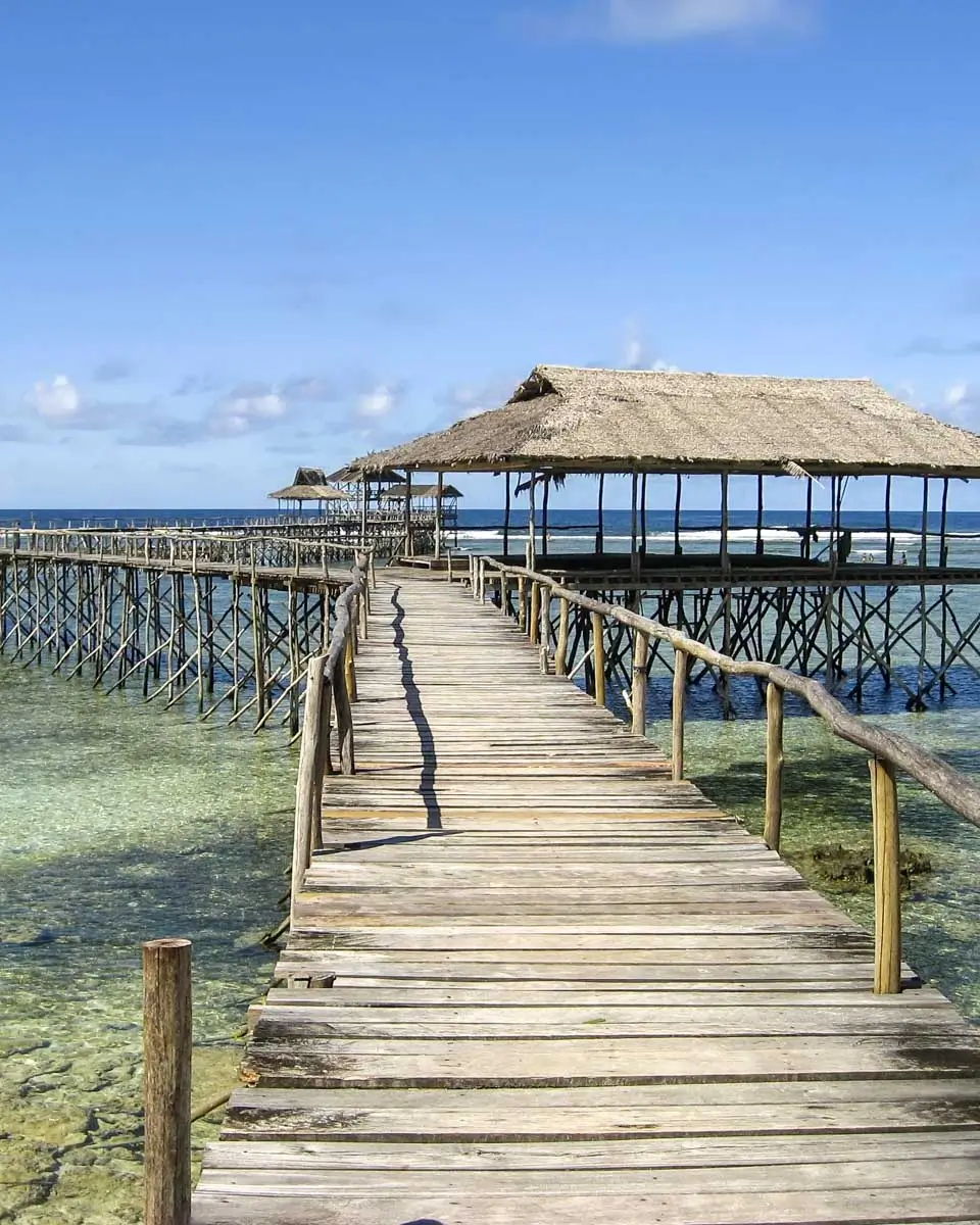 Cloud 9 Siargao boardwalk in the Philippines