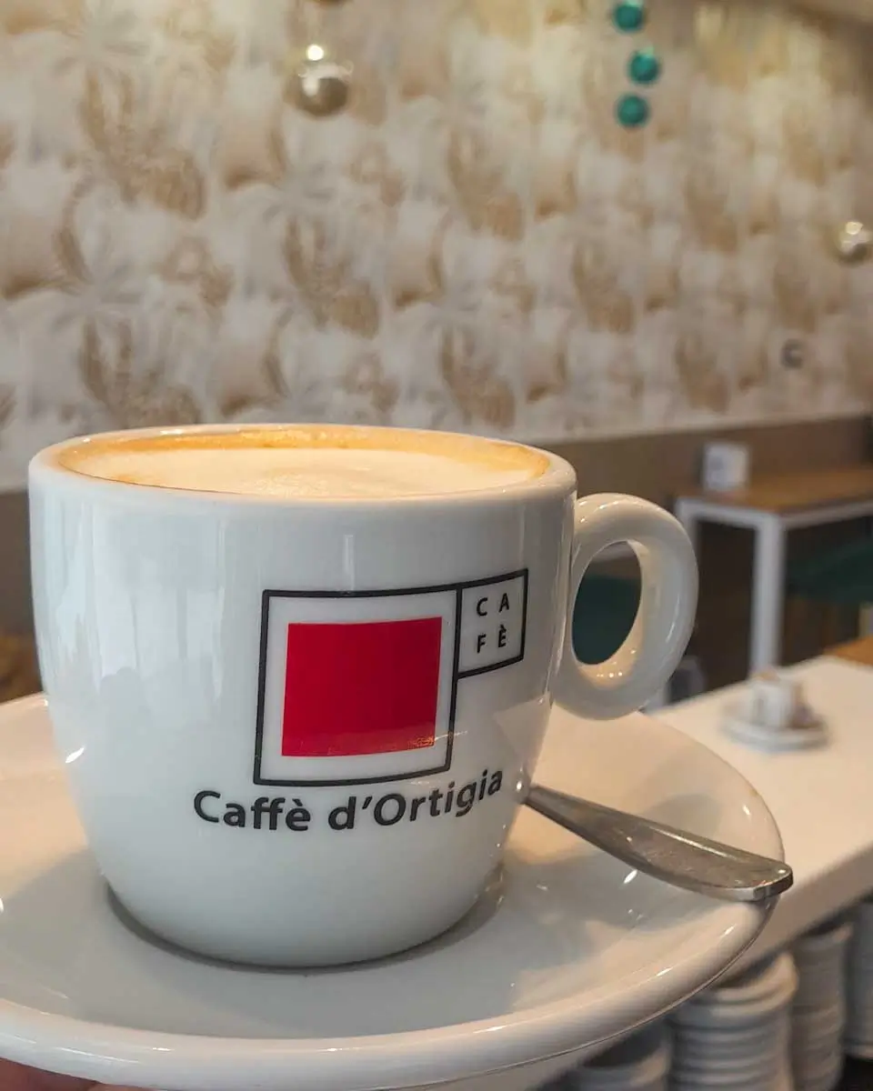 Coffee at Caffè d'Ortigia, Syracuse Italy