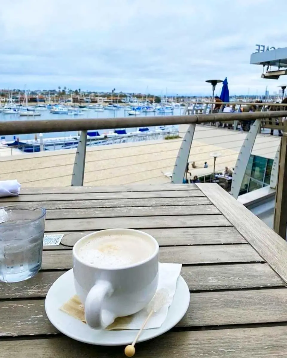 Coffee with a view at Lighthouse Cafe in Newport Beach