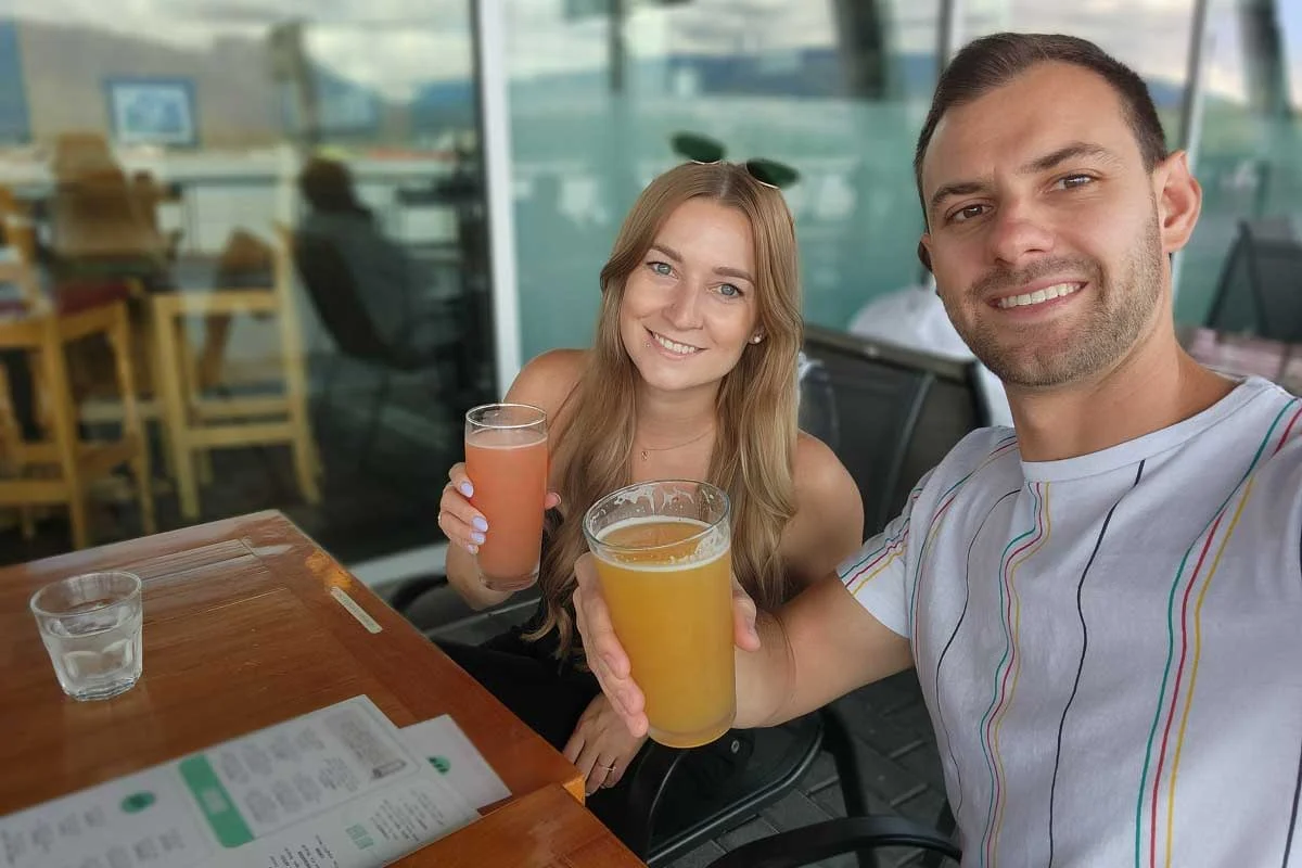 Daniel-and-Bailey-drink-craft-beer-in-Boulder-Colorado