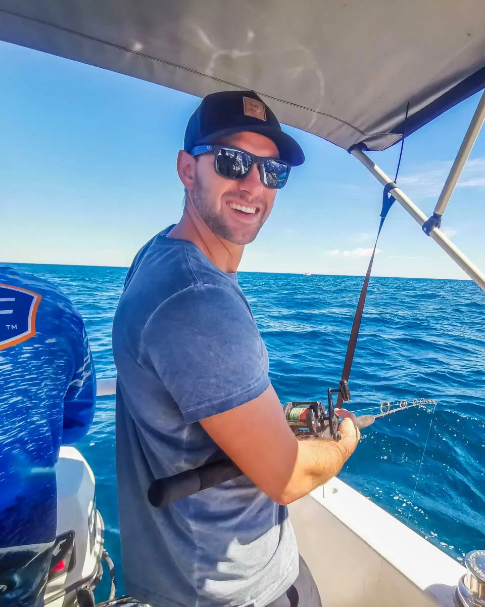 Daniel fishing in Costa Maya