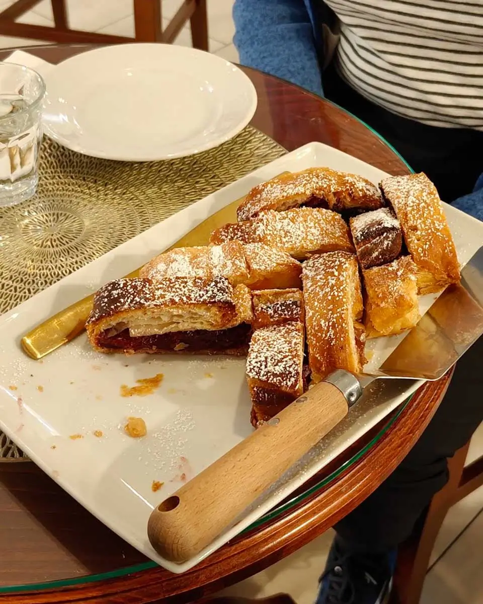 Traditional Hungarian strudel served during a food tour in Budapest