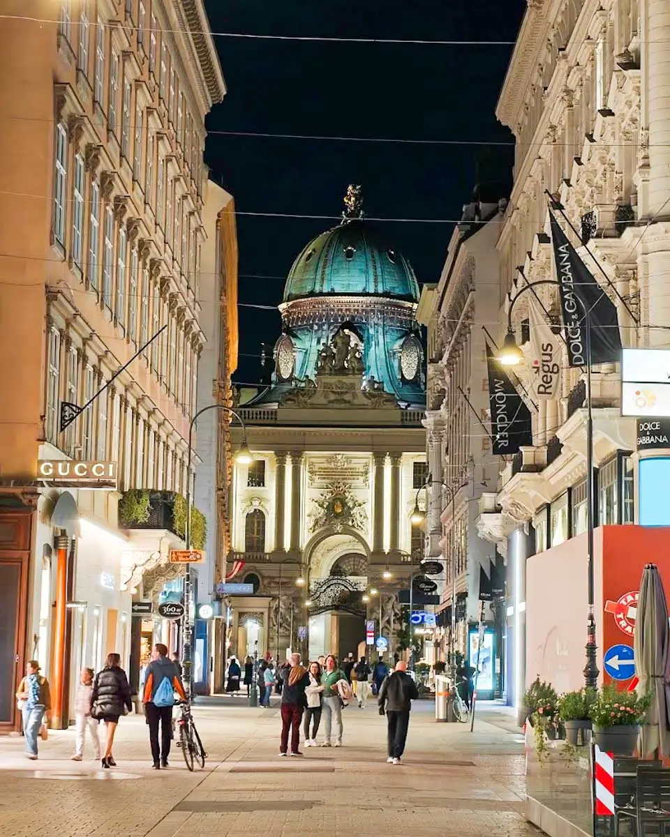 Historic street in downtown Vienna