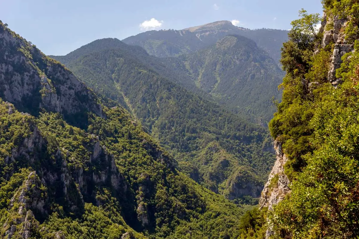 Enipeas Gorge seen on a day trip from Thessaloniki Greece