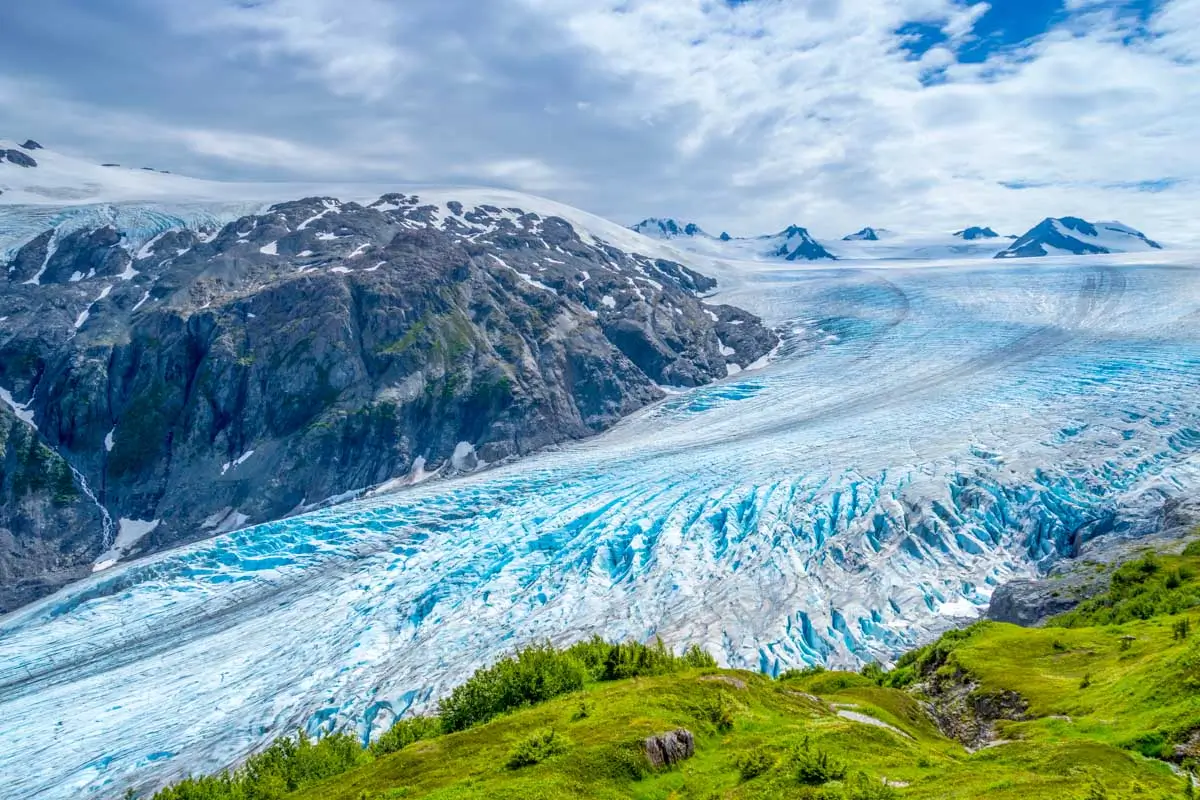 Exit Glacier seen on a hike near Seward Alaska
