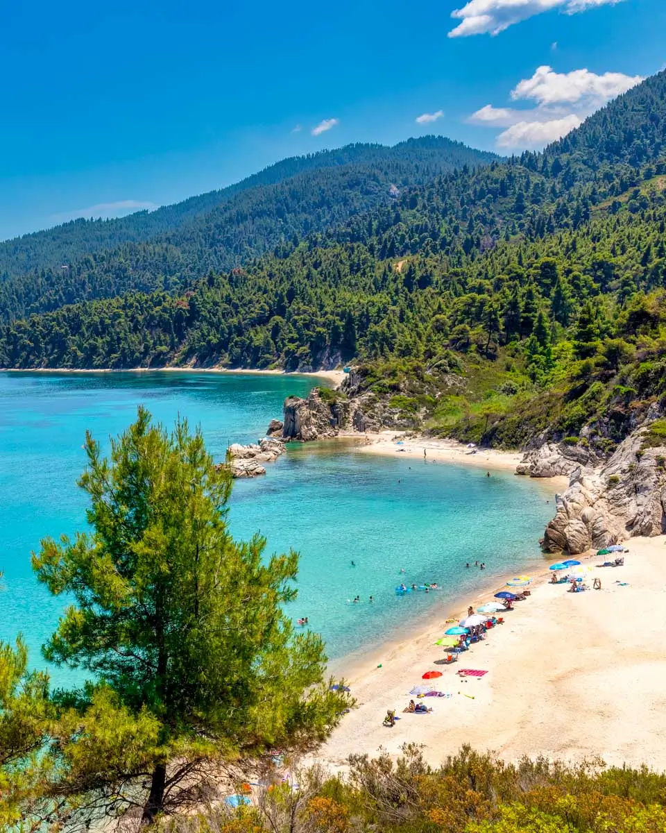 Fava Beach on a sunny day seen on a trip from Thessaloniki, Greece 1