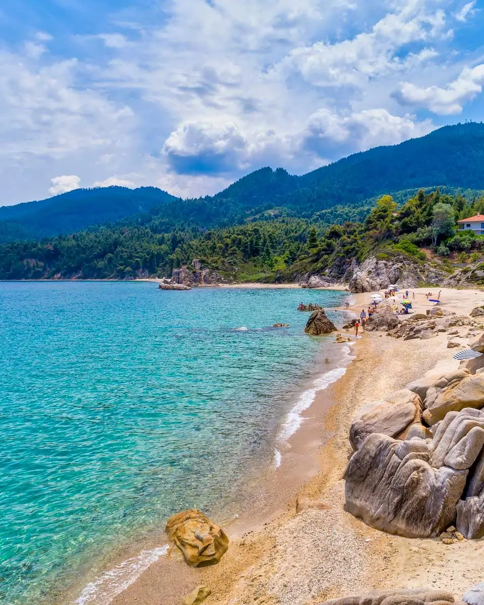 Fava Beach seen on a day trip from in Thessaloniki Greece