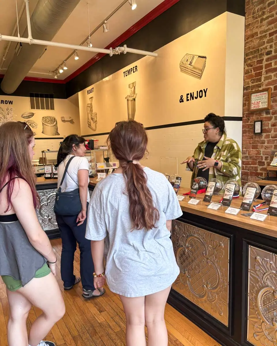 Findlay Market - Learning how chocolate is made at Maverick Chocolate - Street Food Tour and Findlay Market - Cincinnati