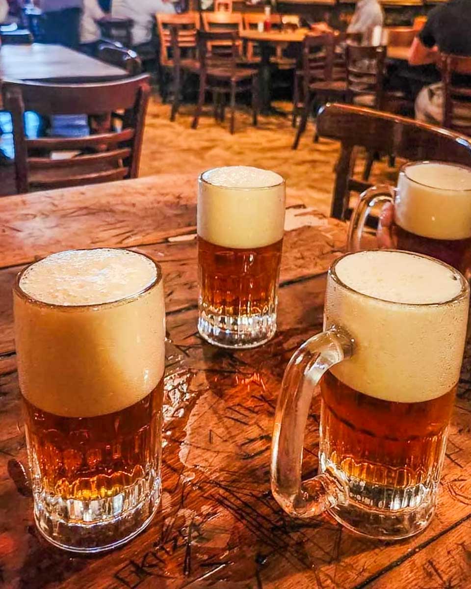 Four-beers-on-a-table-at-a-pub-in-Boulder-Colorado copy