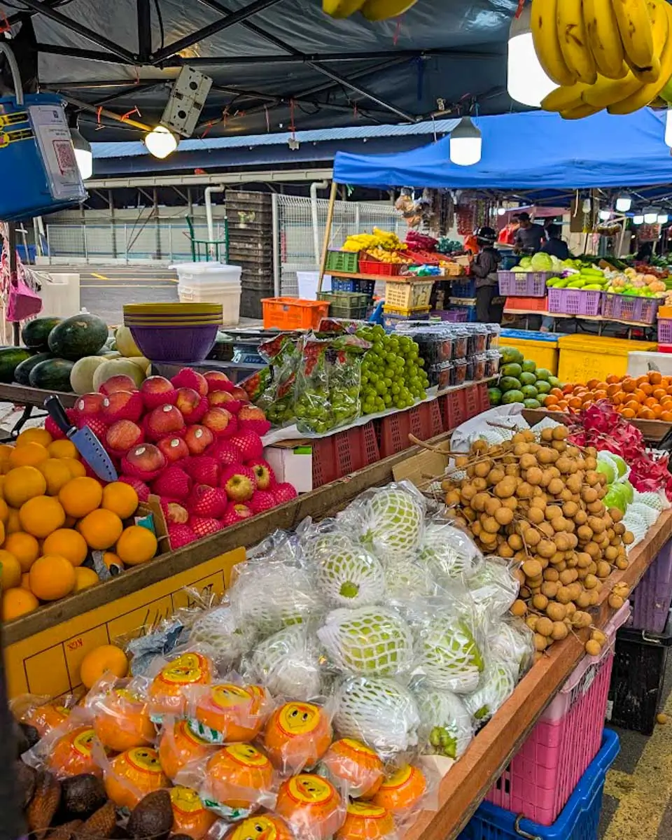 Fresh fruits at a market in Kuala Lumpur