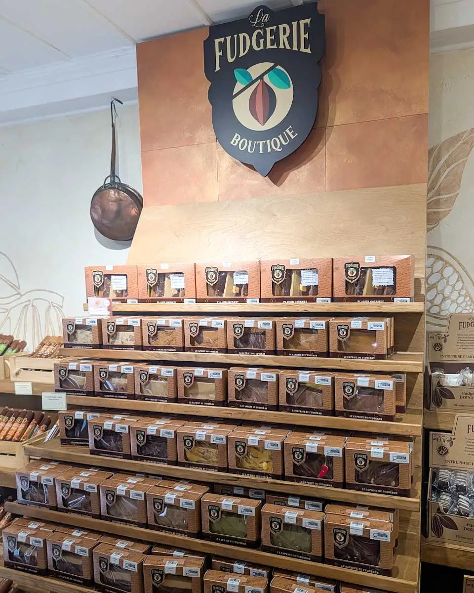 Fudgerie shop in Old Quebec City