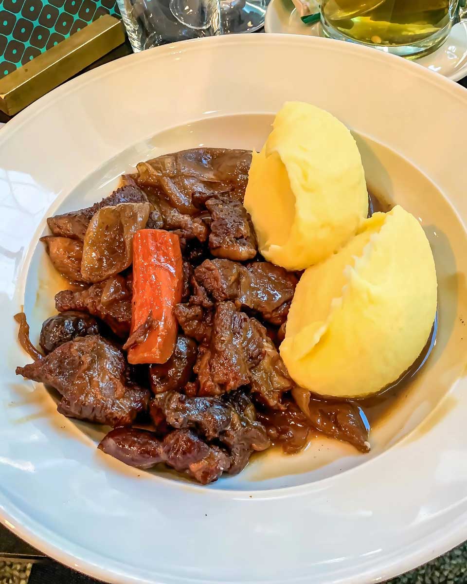 Goulash eaten at a restaurant in Boulder Colorado