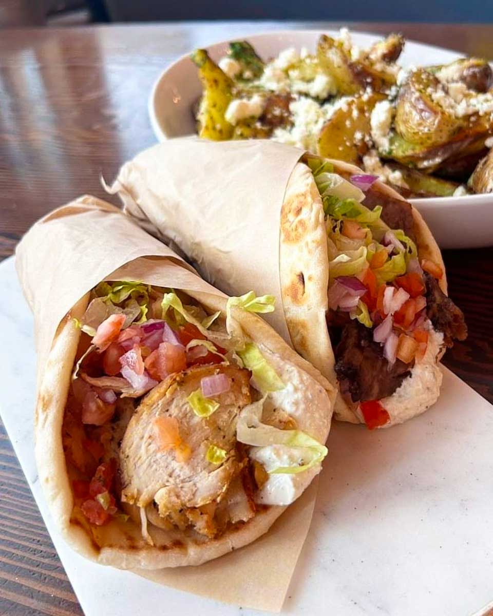 Greek wraps at Pirho Grill in Ottawa, Canada