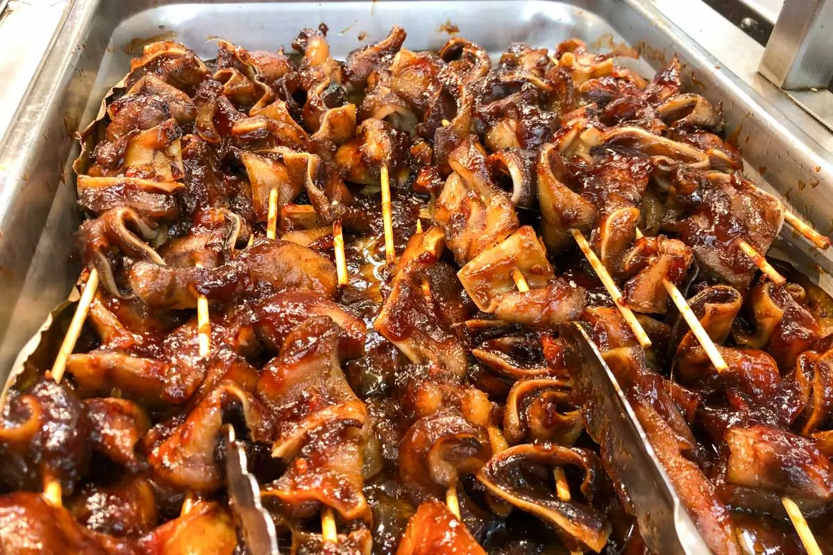 Grilled pigs ear on a food tour in Manila Philippines 1 (1)
