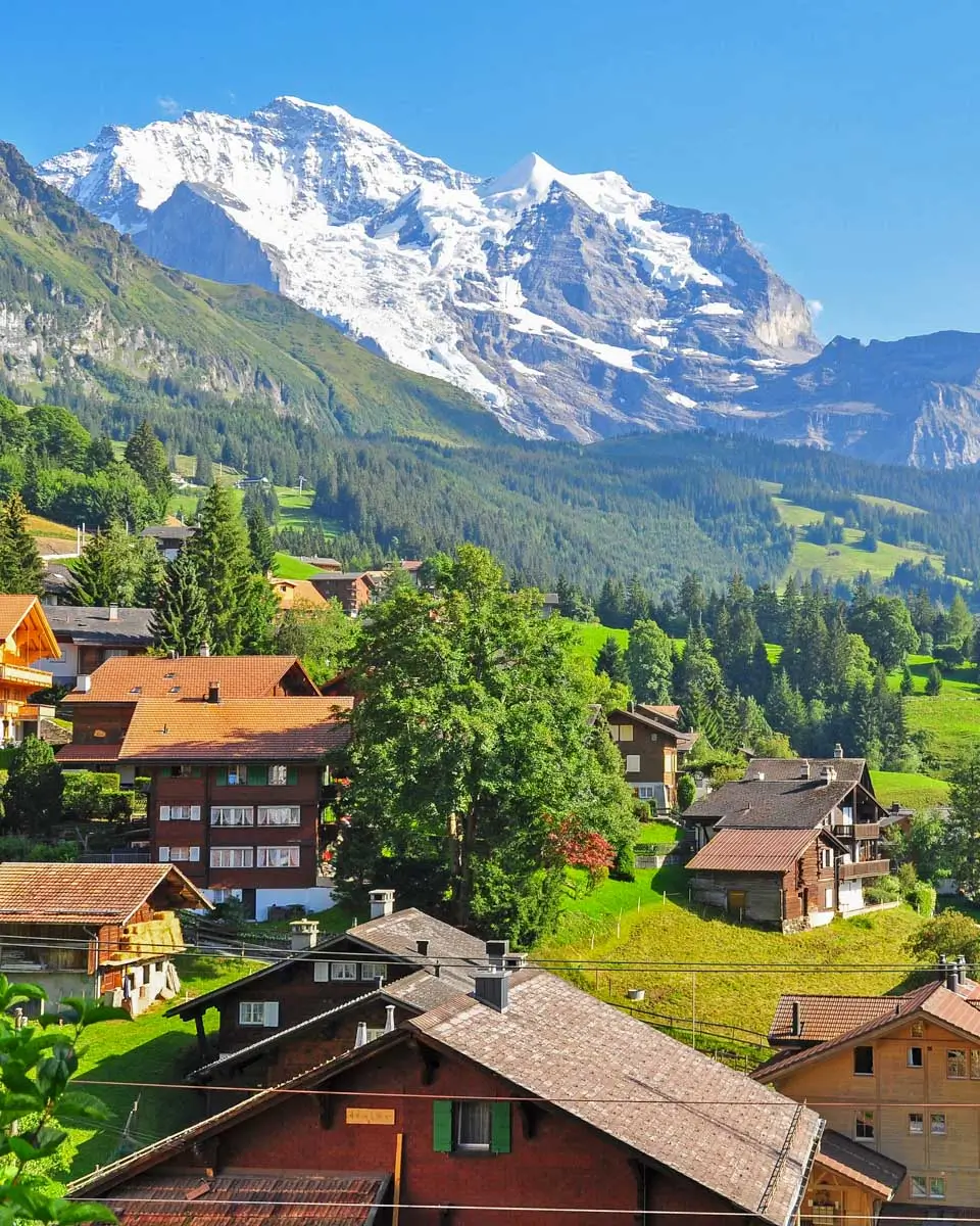 Grindelwald Village and nature in Switzerland