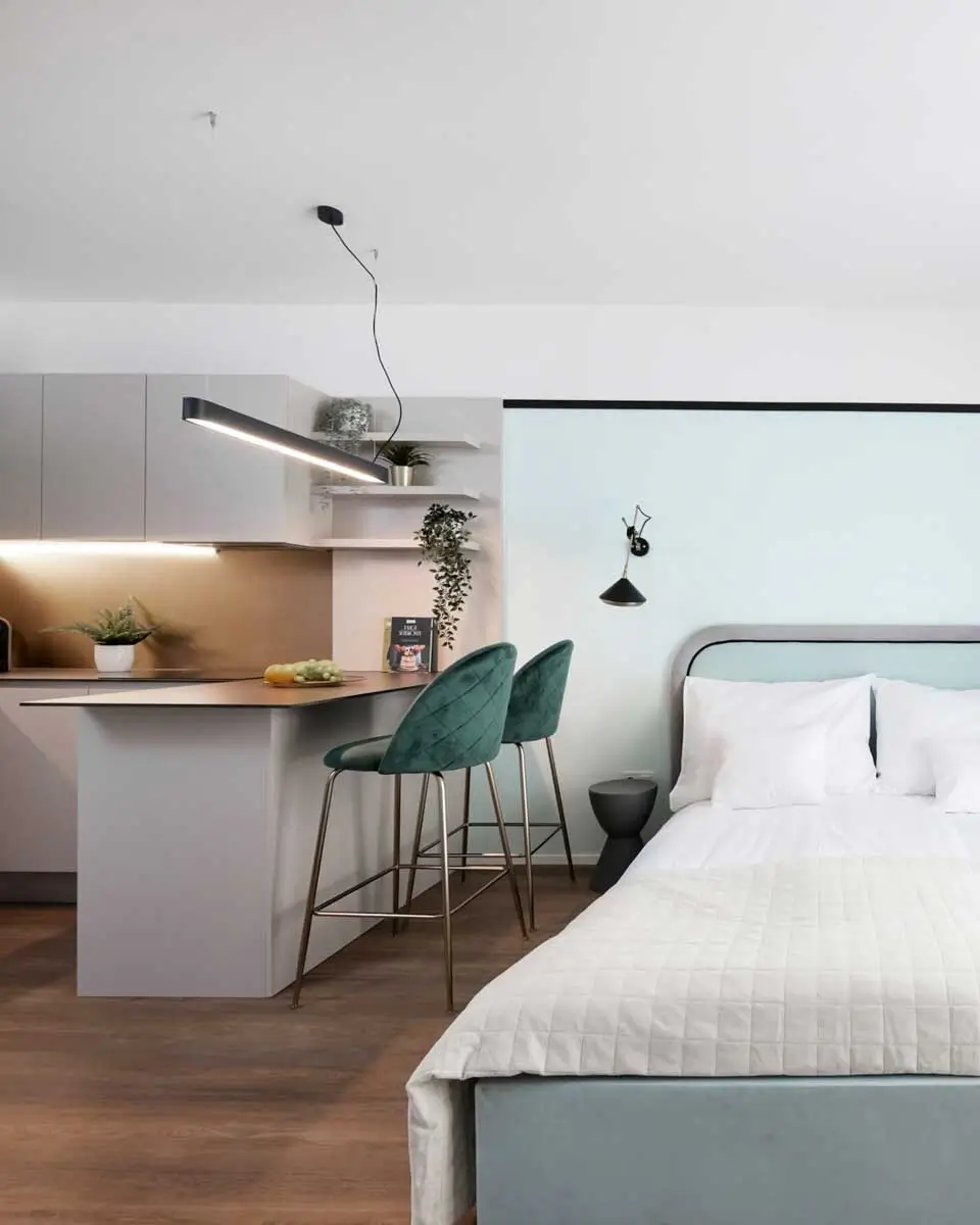 Guestroom at The Amberlyn Suite Hotel