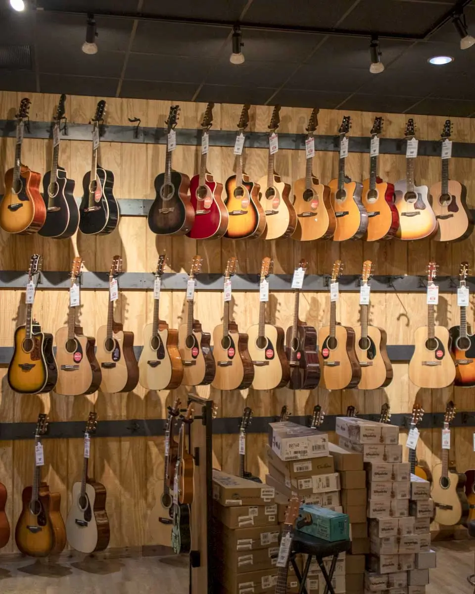 Guitars for sale on Music Row in Nashville Tennessee