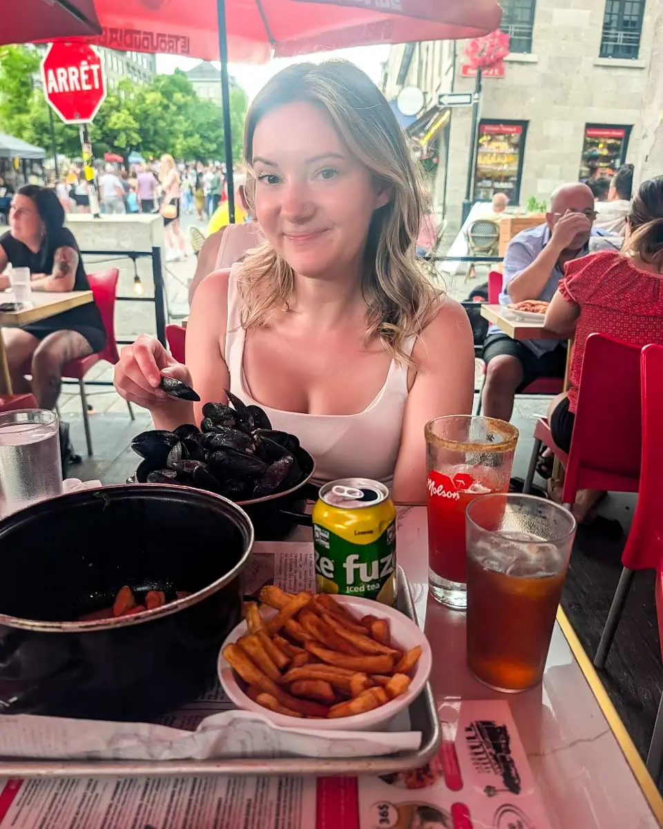Having food near Old Port, Montreal