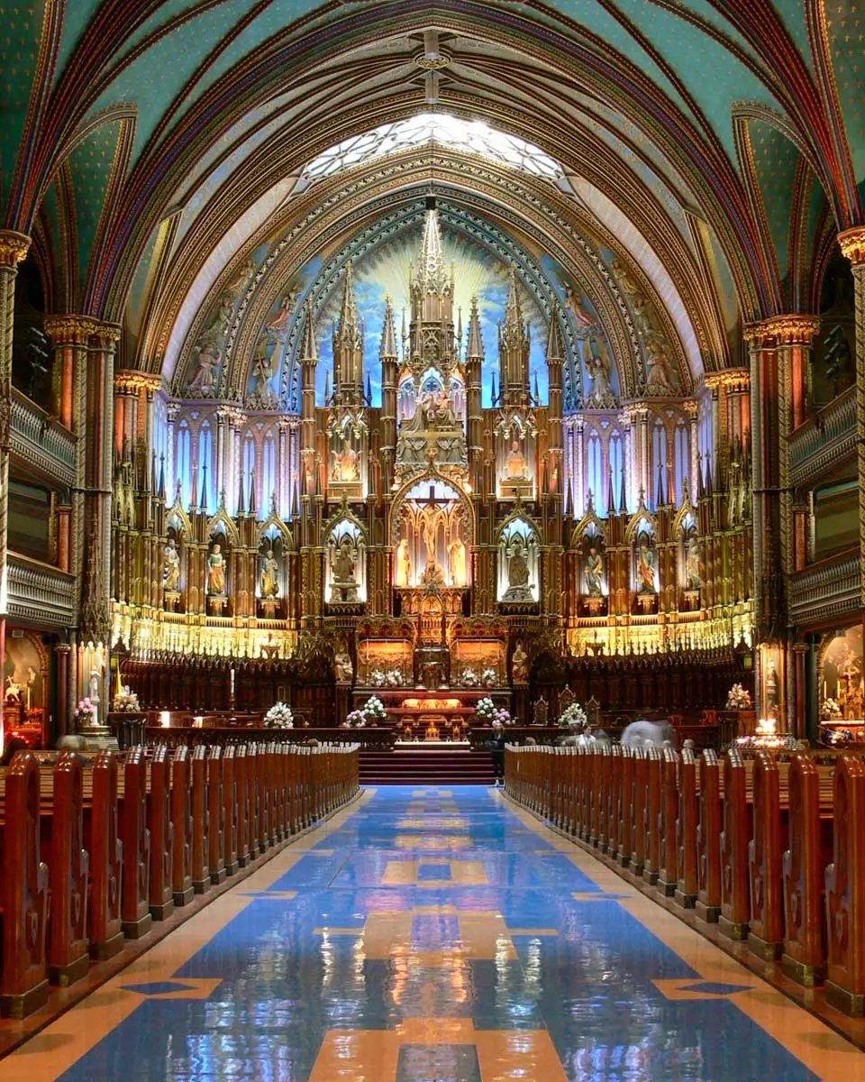 Interior of the Notre-Dame Basilica Montreal
