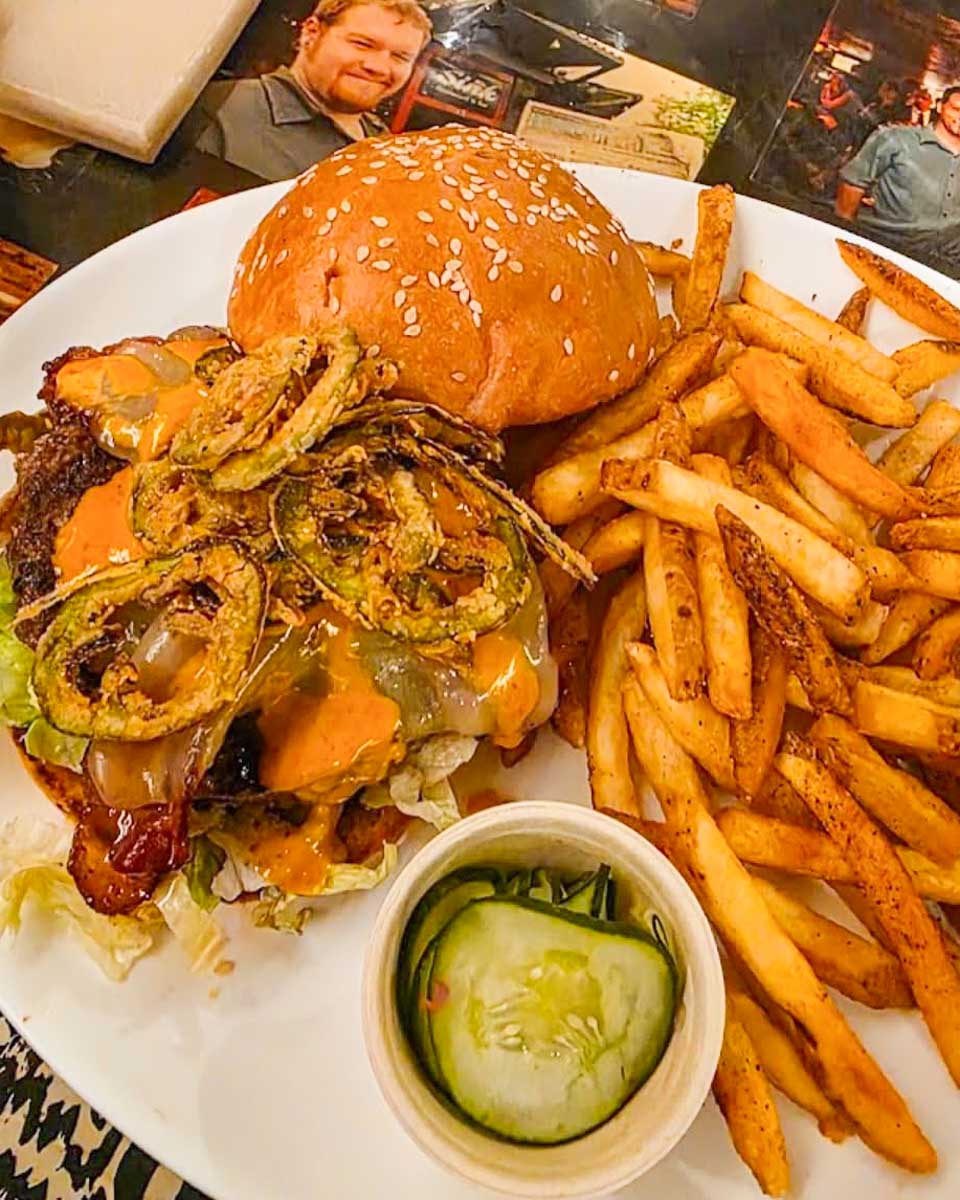 Jalepeno burger at the Sink in Boulder Colorado