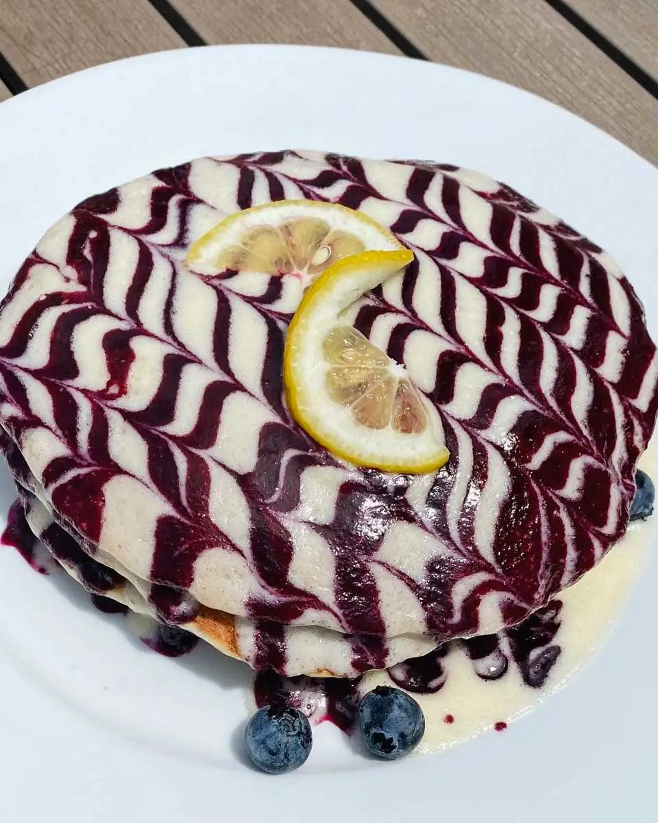 Lemon blueberry ricotta pancakes at Lighthouse Cafe in Newport Beach