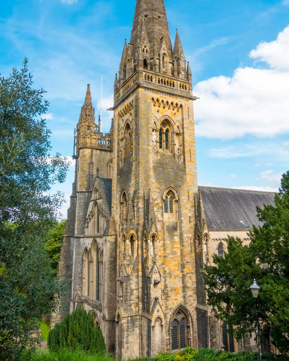 Llandaff Cathedral seen on a tour in Cardiff Wales