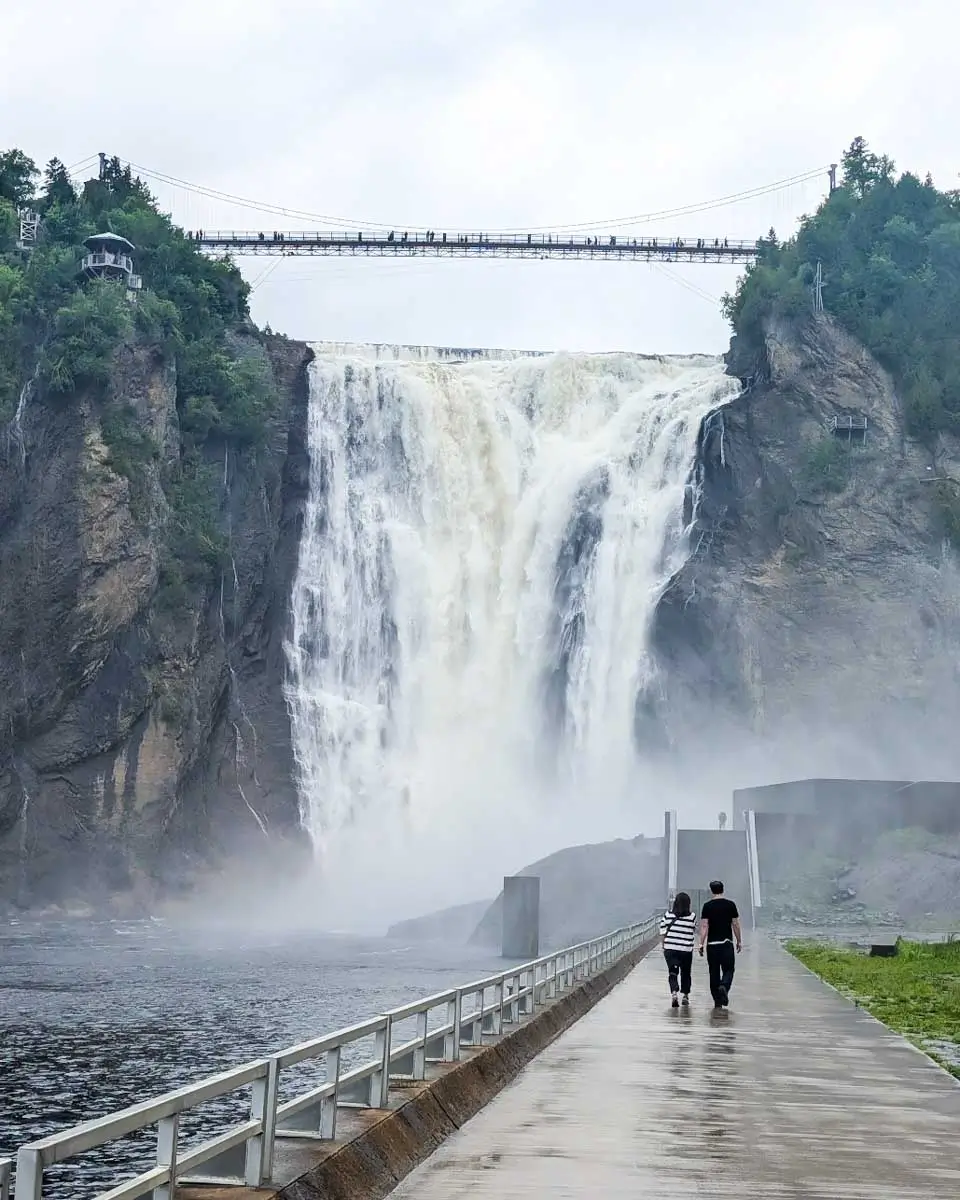 Montmorency Falls seen on a day trip to Quebec
