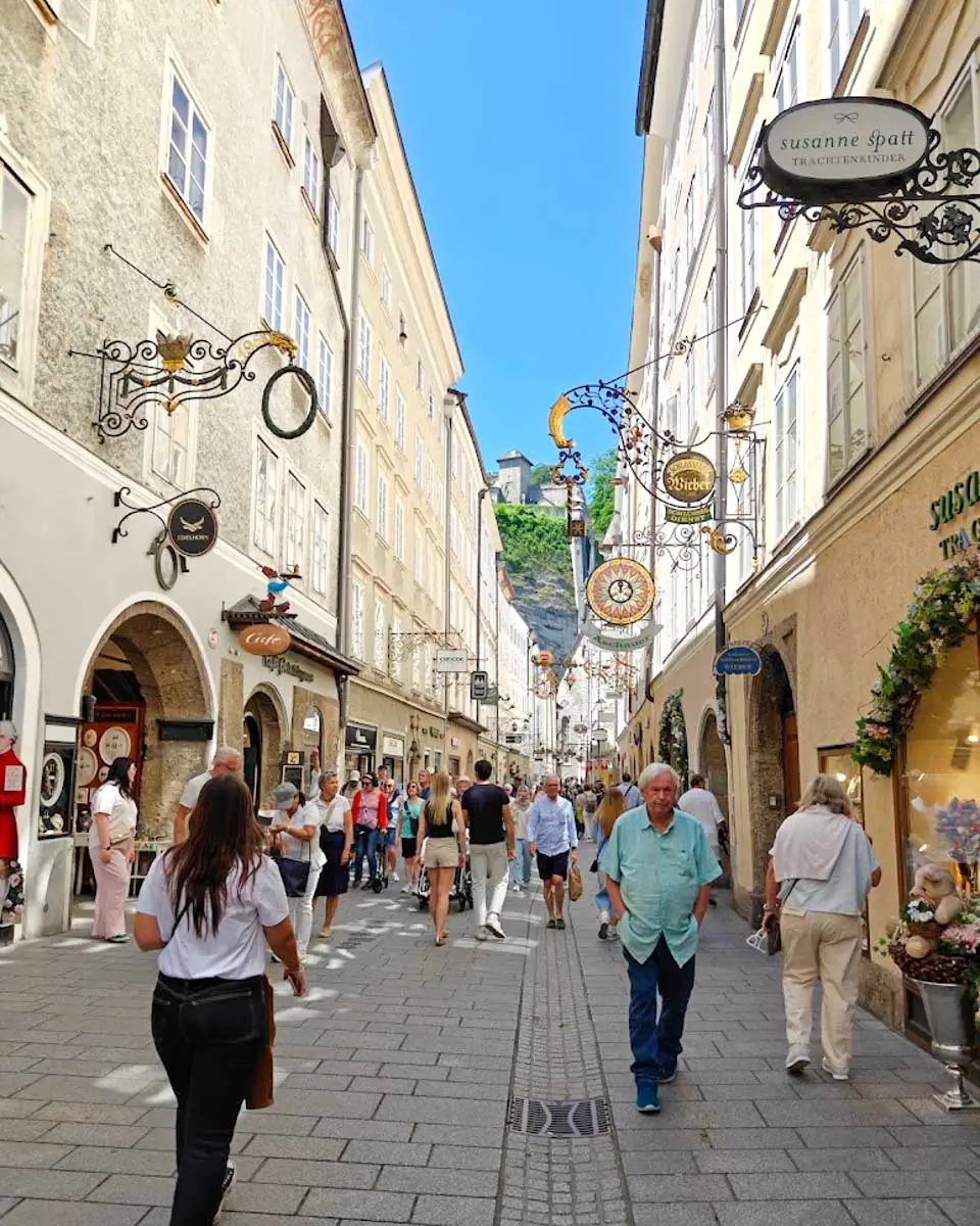 Shops in the Old town of Salzburg