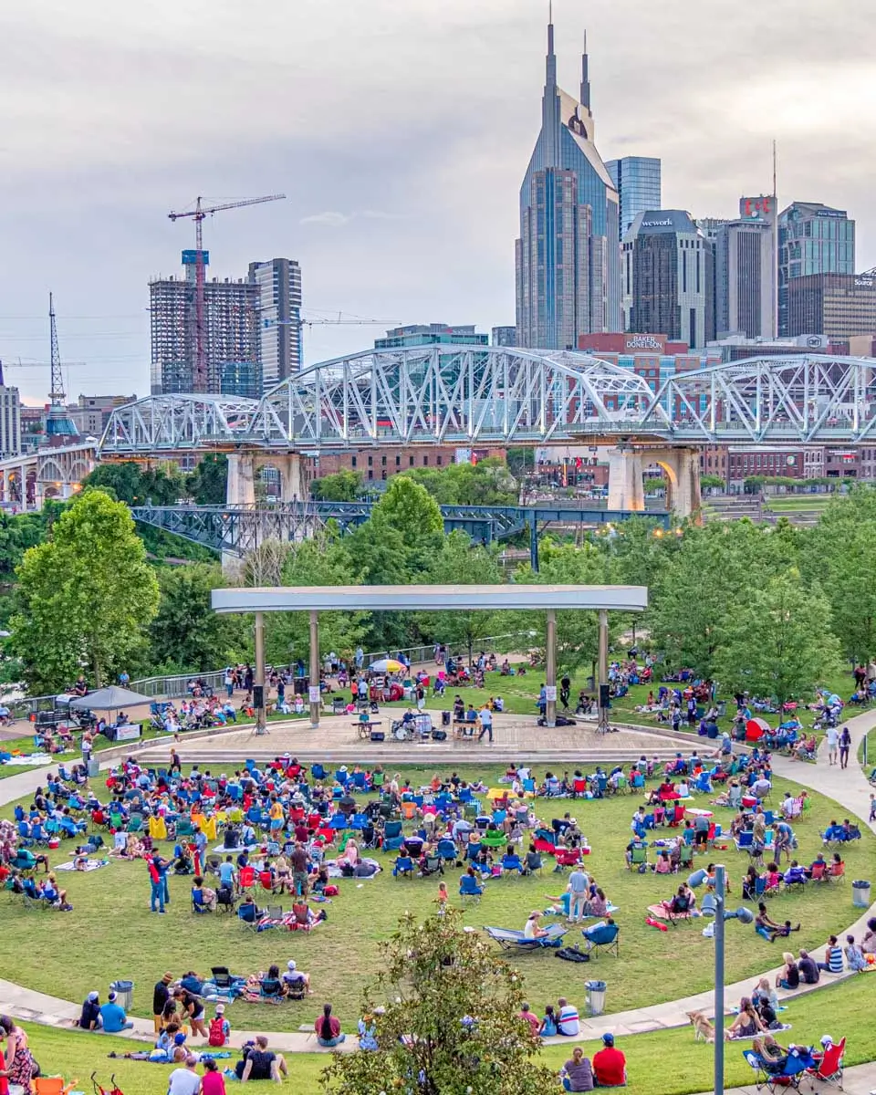 Open Air Music performance at Cumberland Park in Nashville, Tennessee
