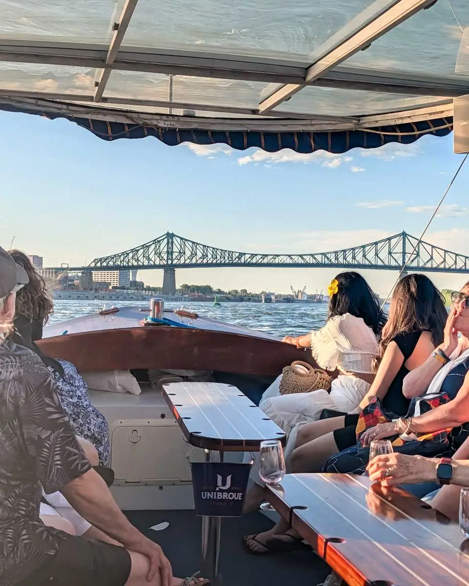 People enjoying the scenery on a river cruise tour in Montreal, Quebec 3