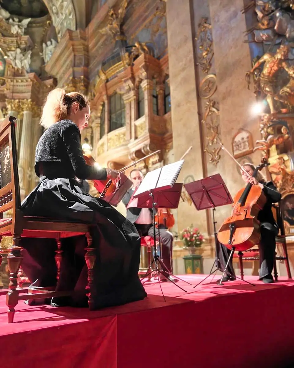Musicians performing in St. Peter's Church, Vienna