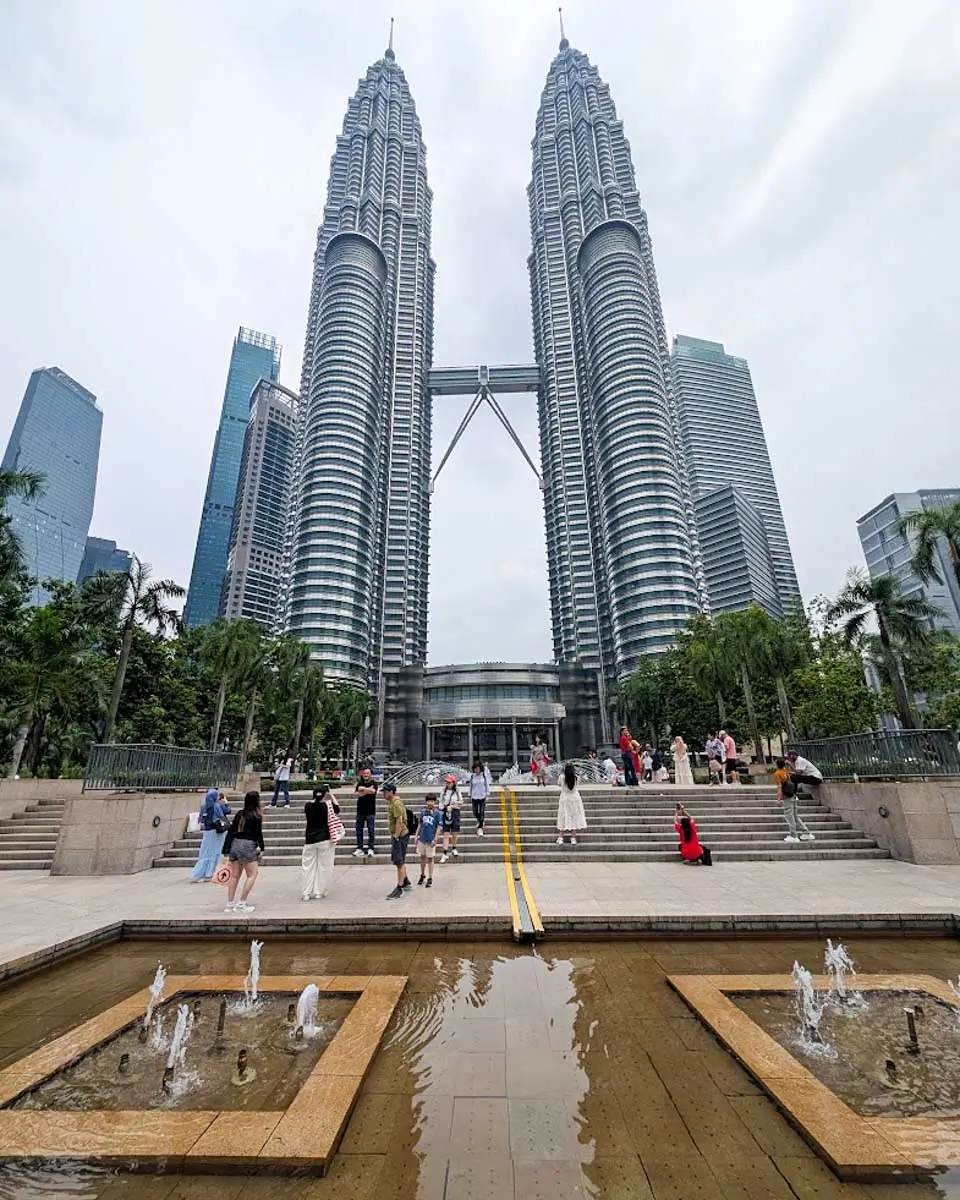 Petronas towers seen on a bike tour in Kuala Lumpur, Malaysia