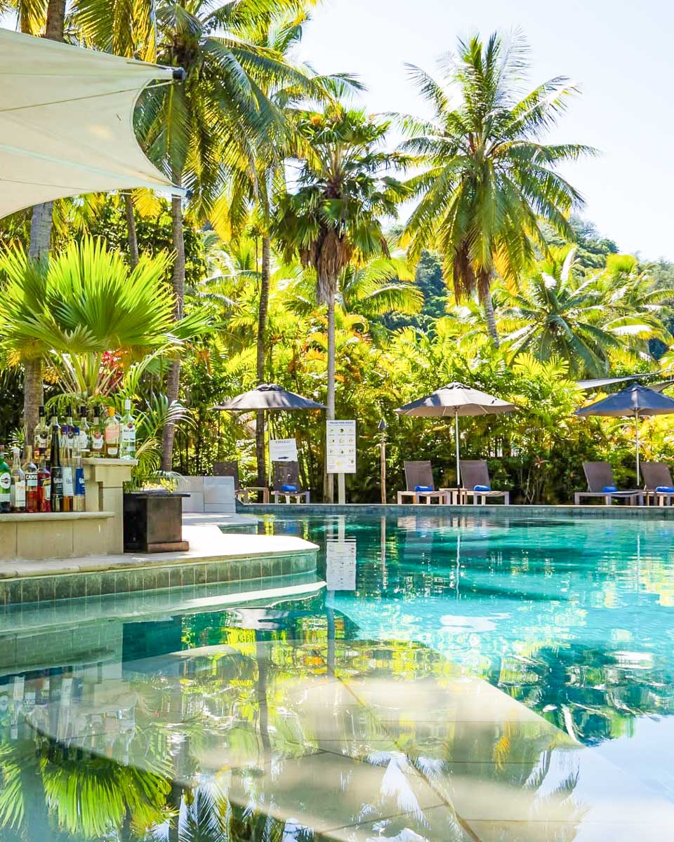 Pool bar at the Castaway Island Resort in Fiji