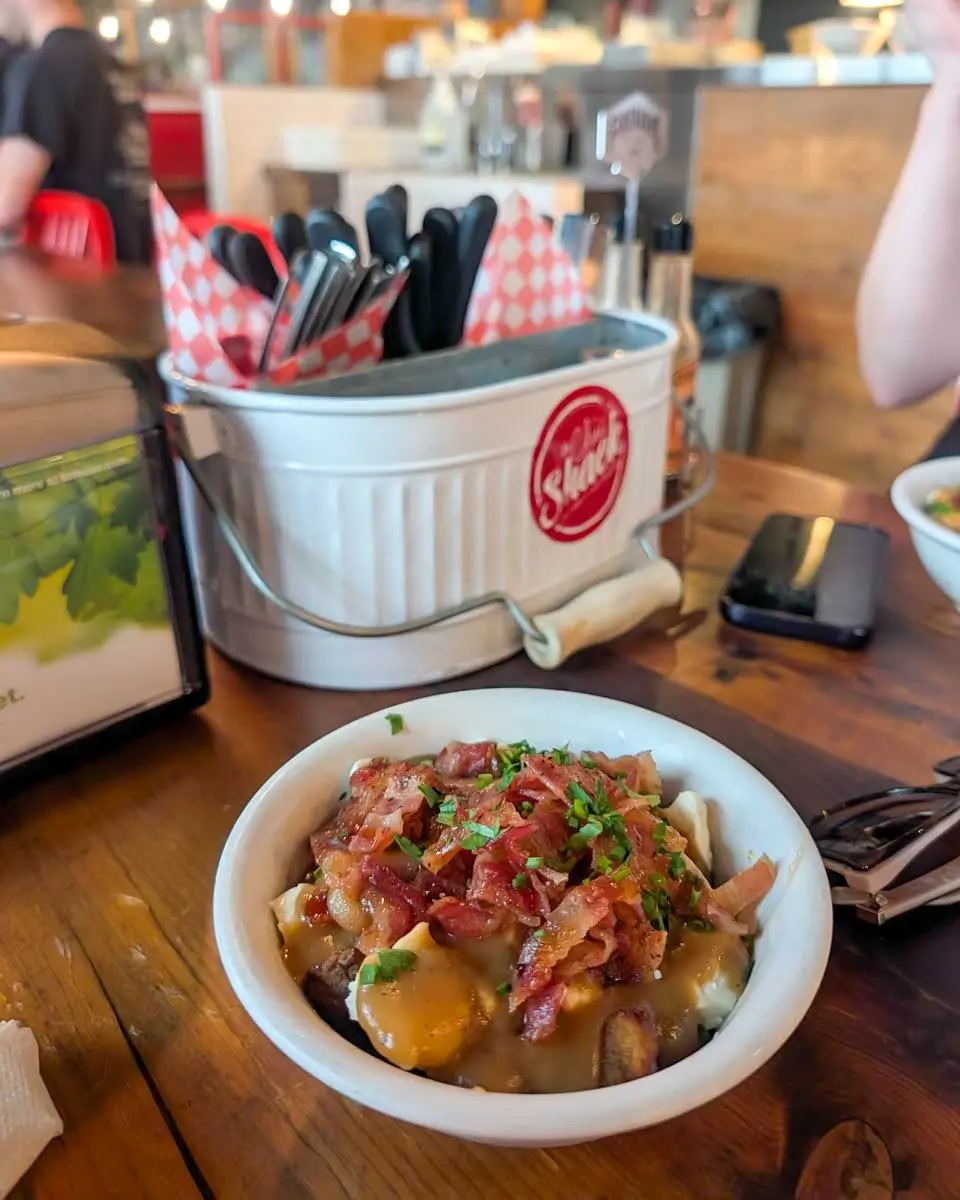 Poutine at Le Chic Shack in Old Quebec City
