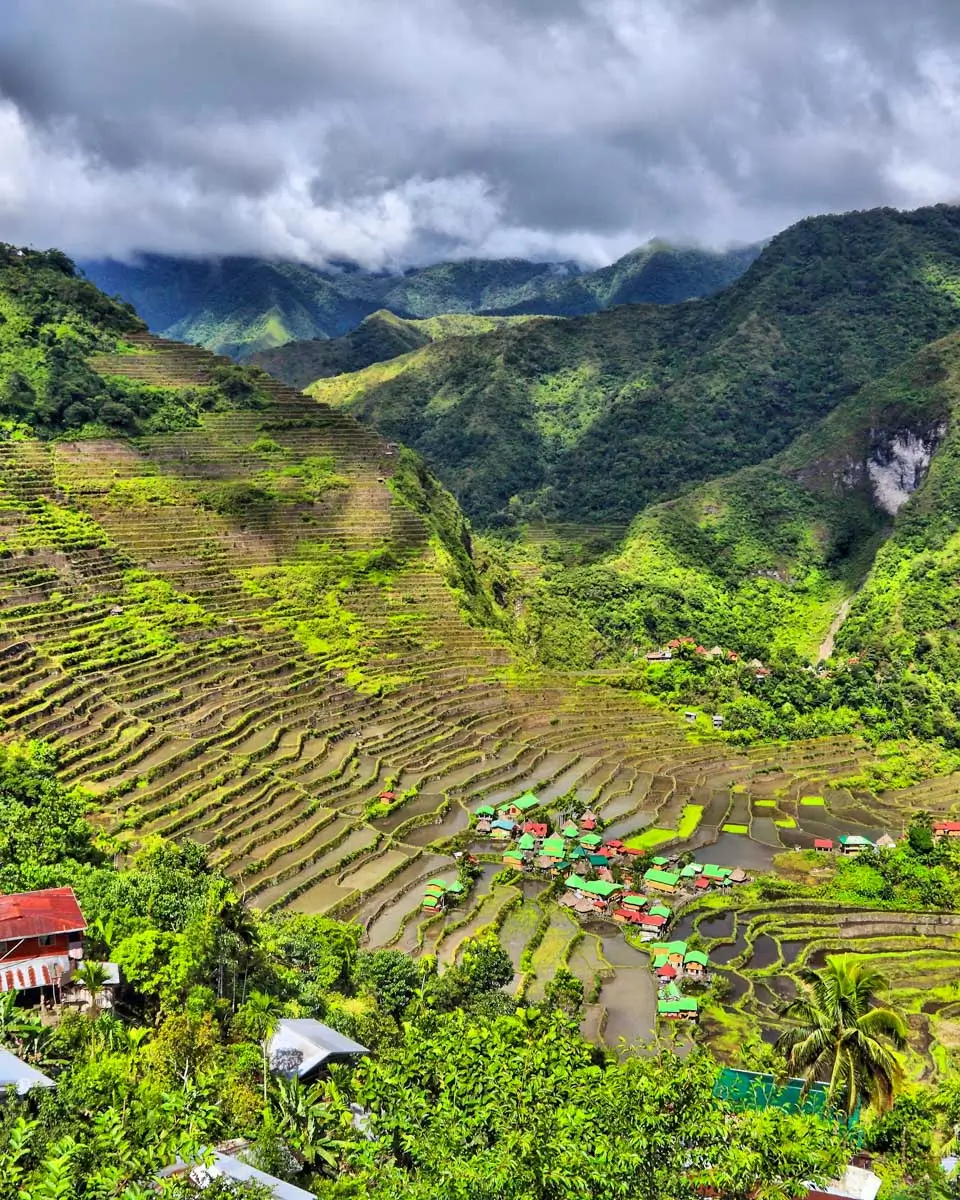 Rice terraces seen during a trek of Batad in the Philippines