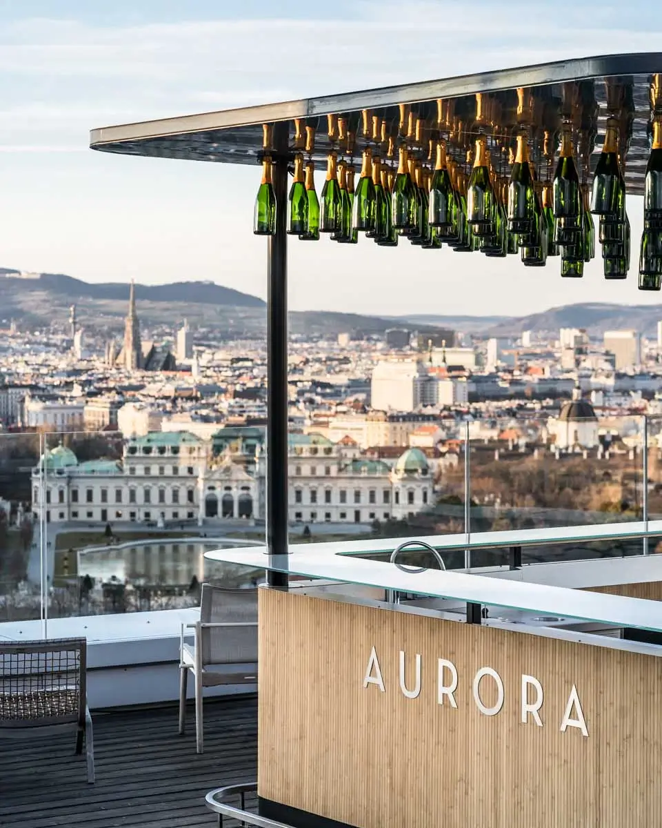 Rooftop bar at Hyatt Regency Vienna