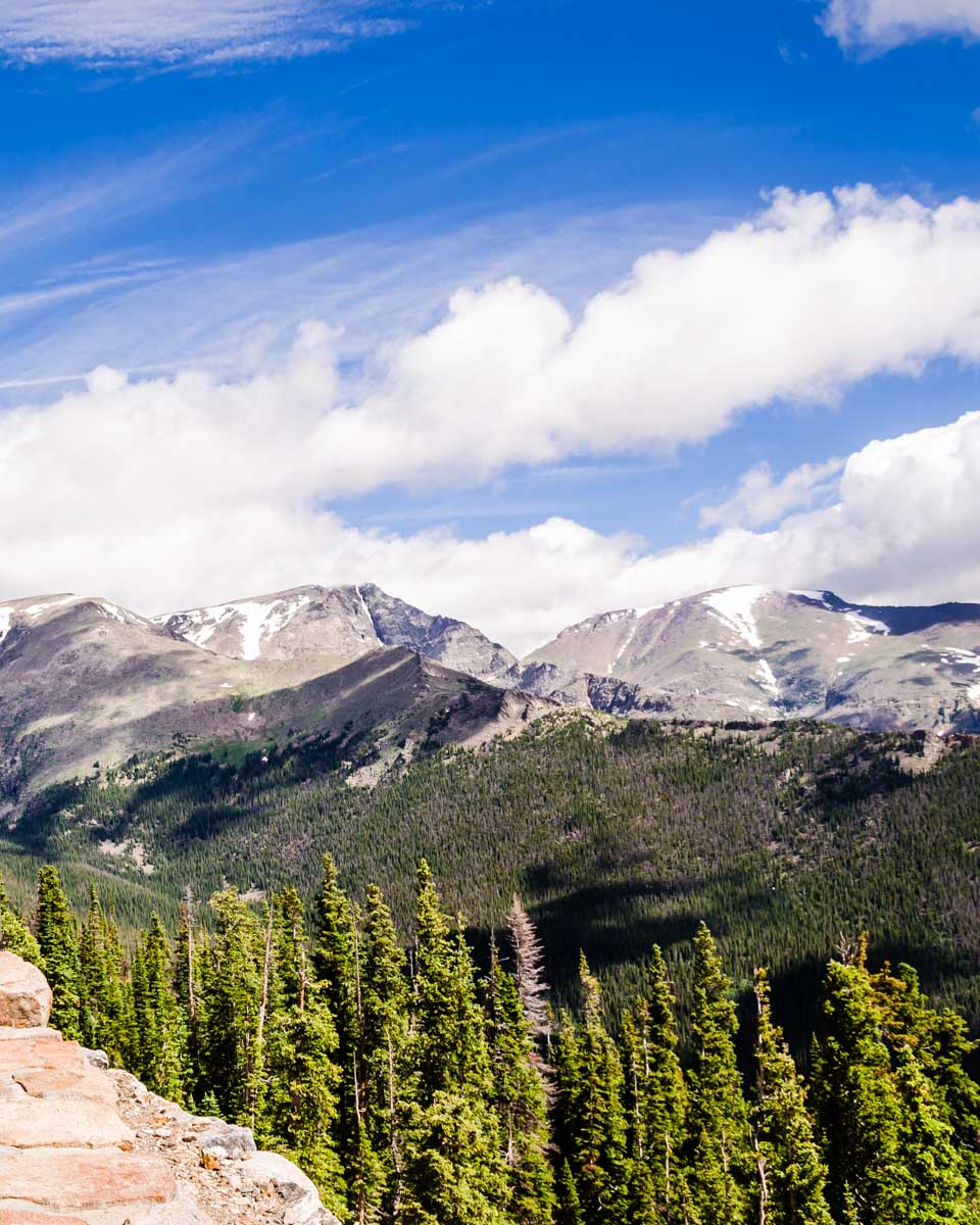 Scenic view on the trail ridge road in Colorado
