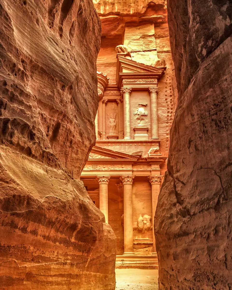Siq in Ancient City of Petra, Jordan