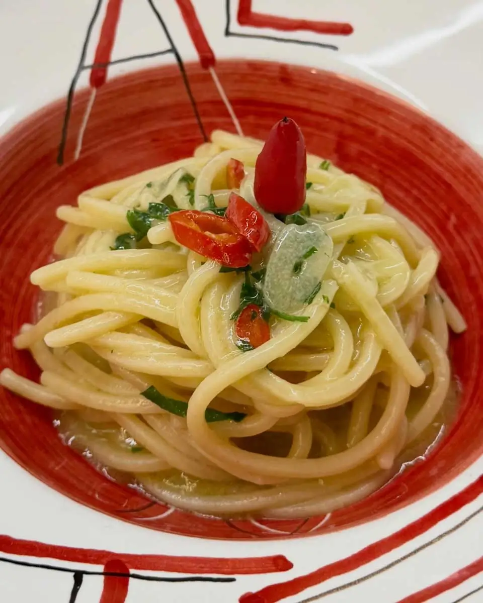 Spaghetti at Al Dente Spaghetteria in Salerno, Italy