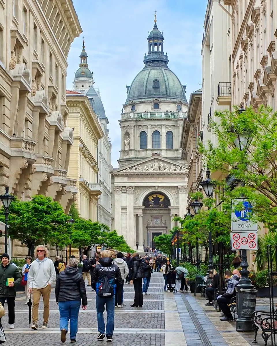 St. Stephen's Basilica spotted from Downtown Budapest