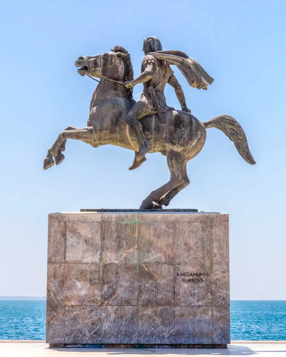 Statue of Alexander the Great of Macedon in Thessaloniki, Greece