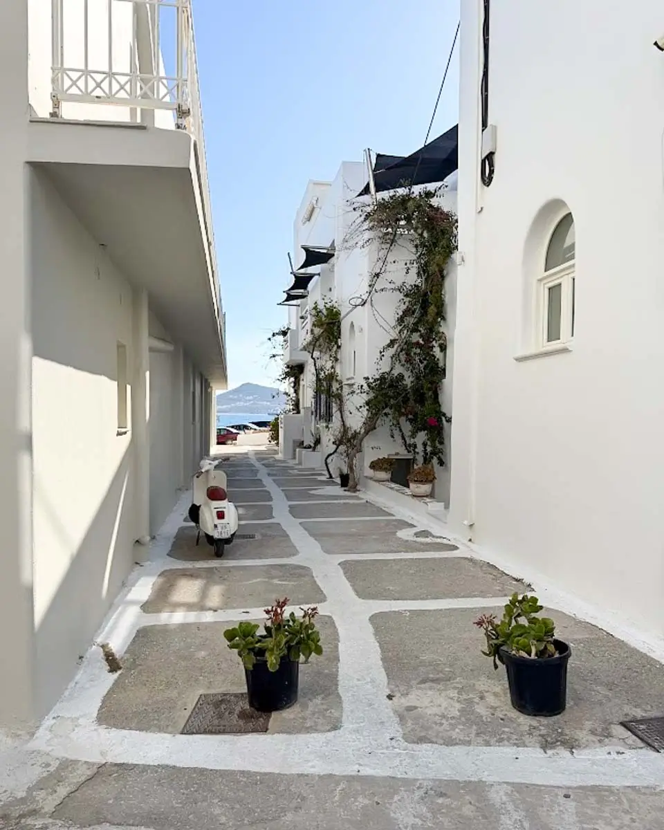Street near Georgia Mare Hotel in Naxos, Greece